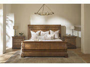 Louis Philippe Solid Wood Queen Sleigh Bed