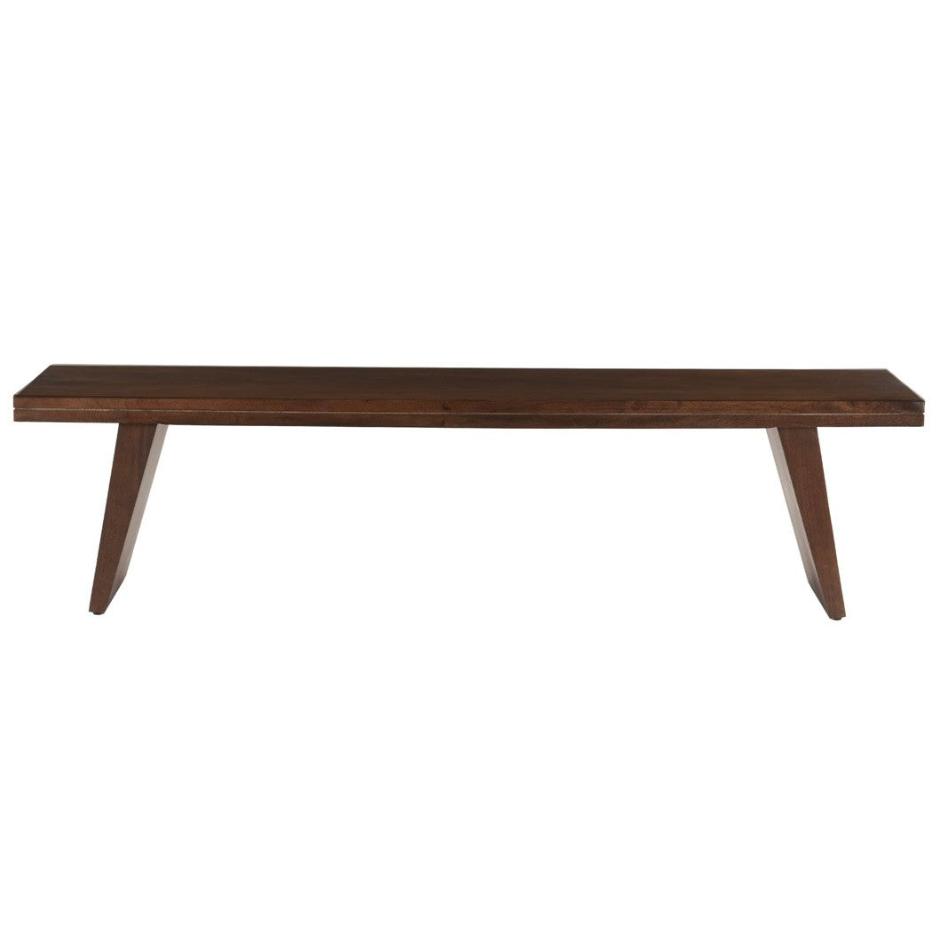 Willow Solid Wood Dining Bench 70" Matte Brown