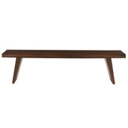 Willow Solid Wood Dining Bench 70" Matte Brown