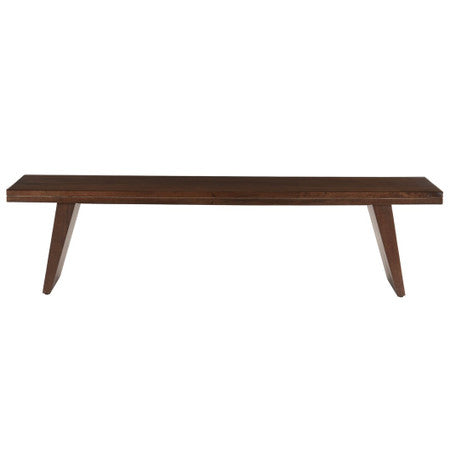 Willow Solid Wood Dining Bench 70" Matte Brown
