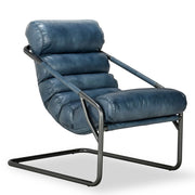 Jackson Retro Blue Leather Accent Chair