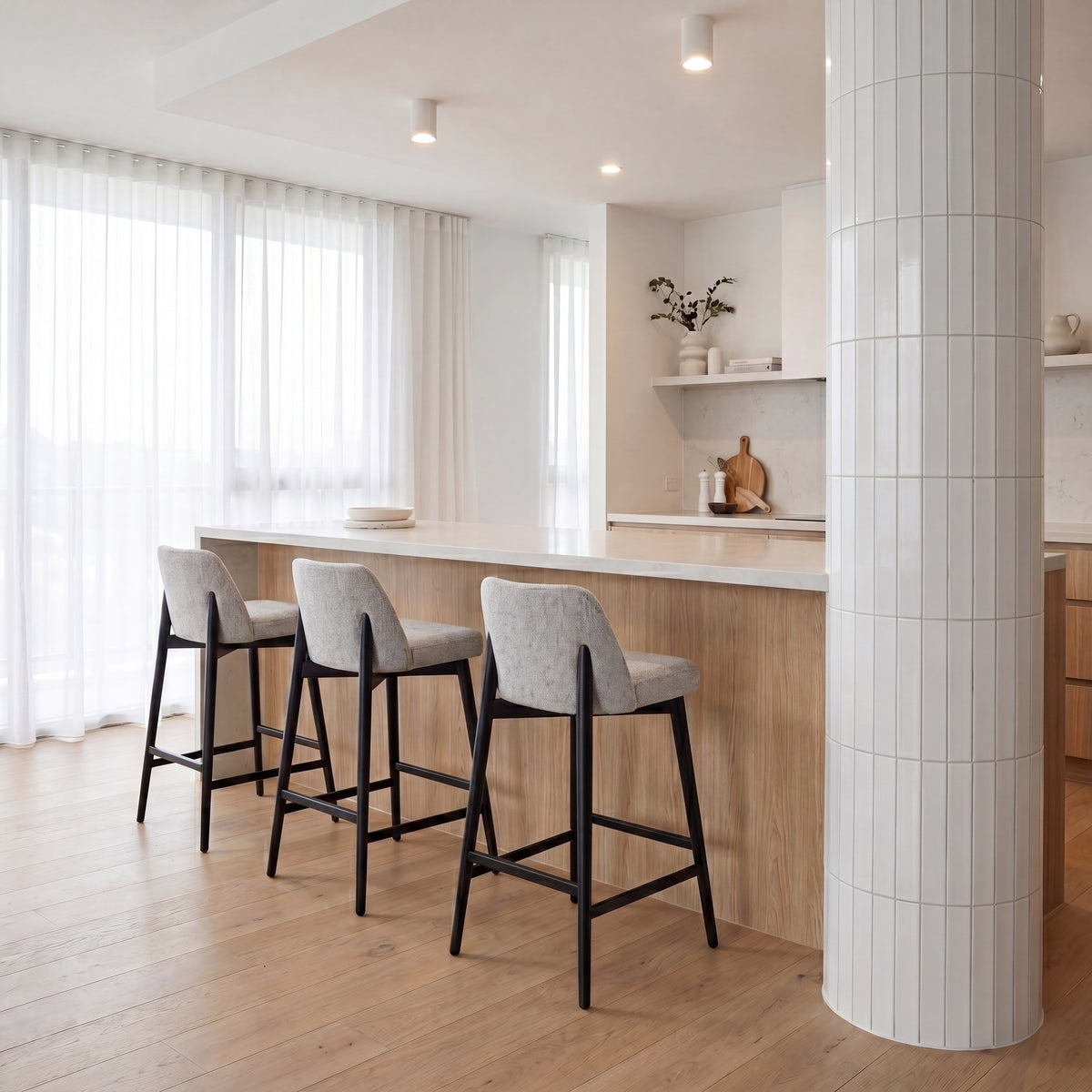 Tonia Barstool Ebano, Grey Mix, Bar Height by Urbia - detail 7