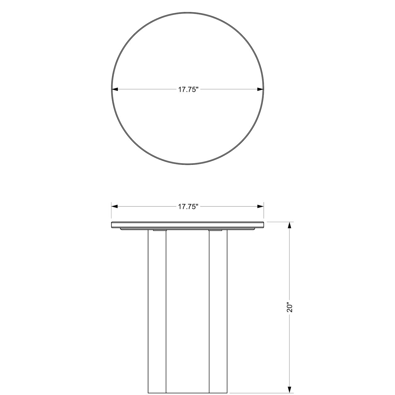 Marbelle - Martie Side Table - Toronto Sand Marble Finish