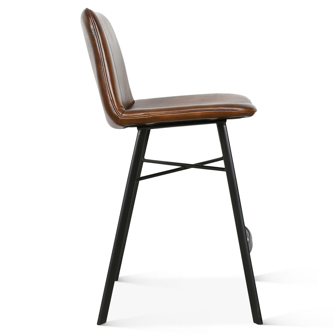 Essex 18" Murphy Counter Chair Hand-washed Chestnut Leather