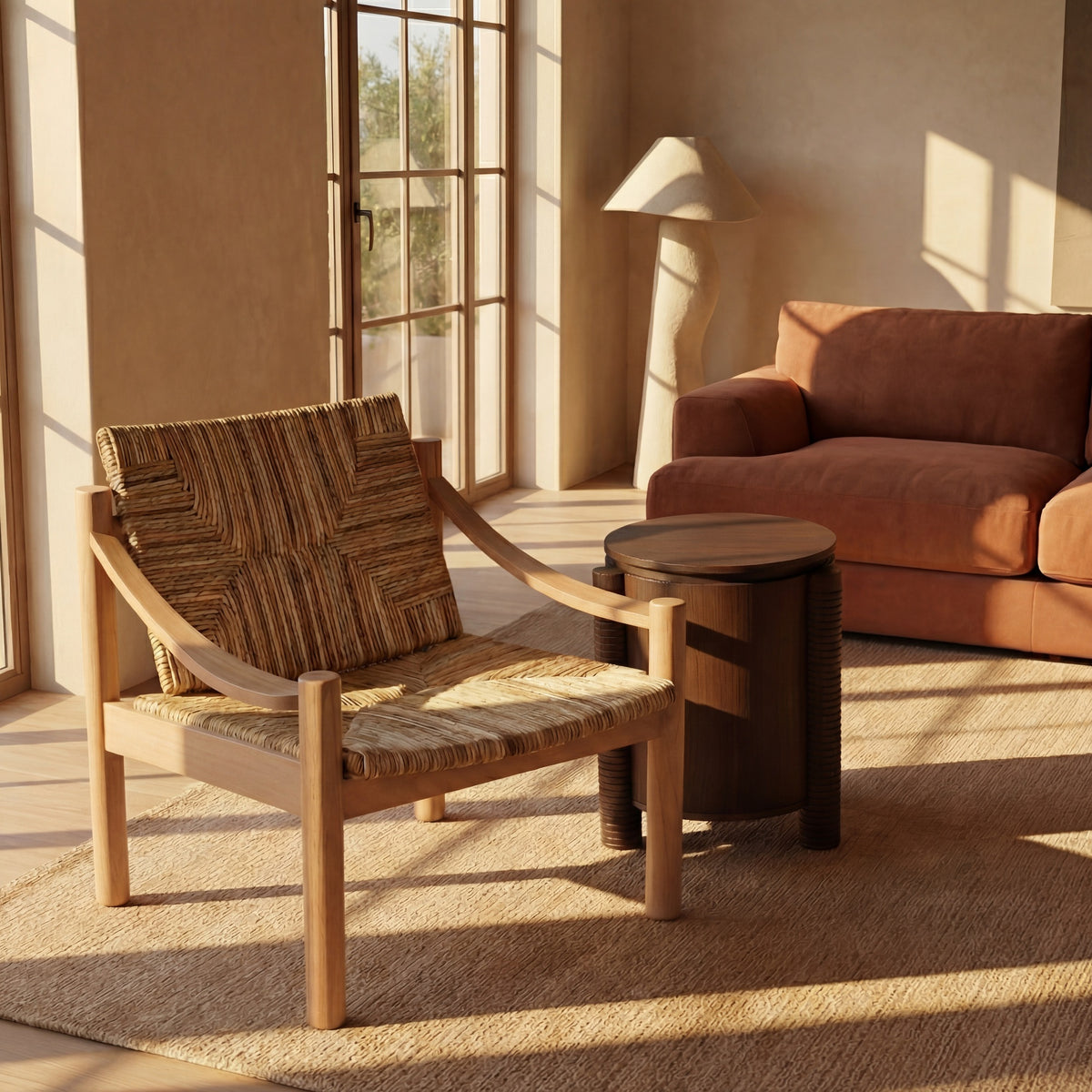 Lucy Accent Chair Natural by Urbia - detail 8