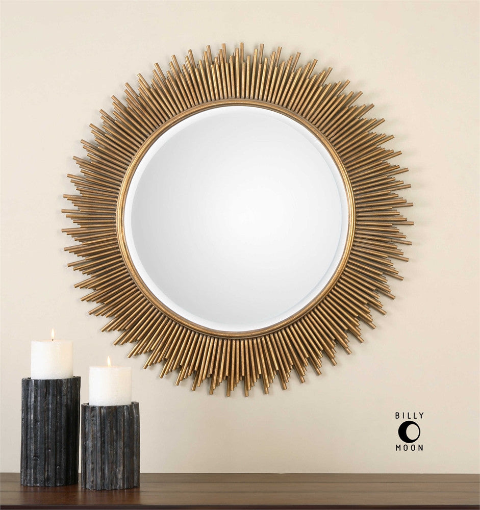 Uttermost Marlo Round Gold Mirror