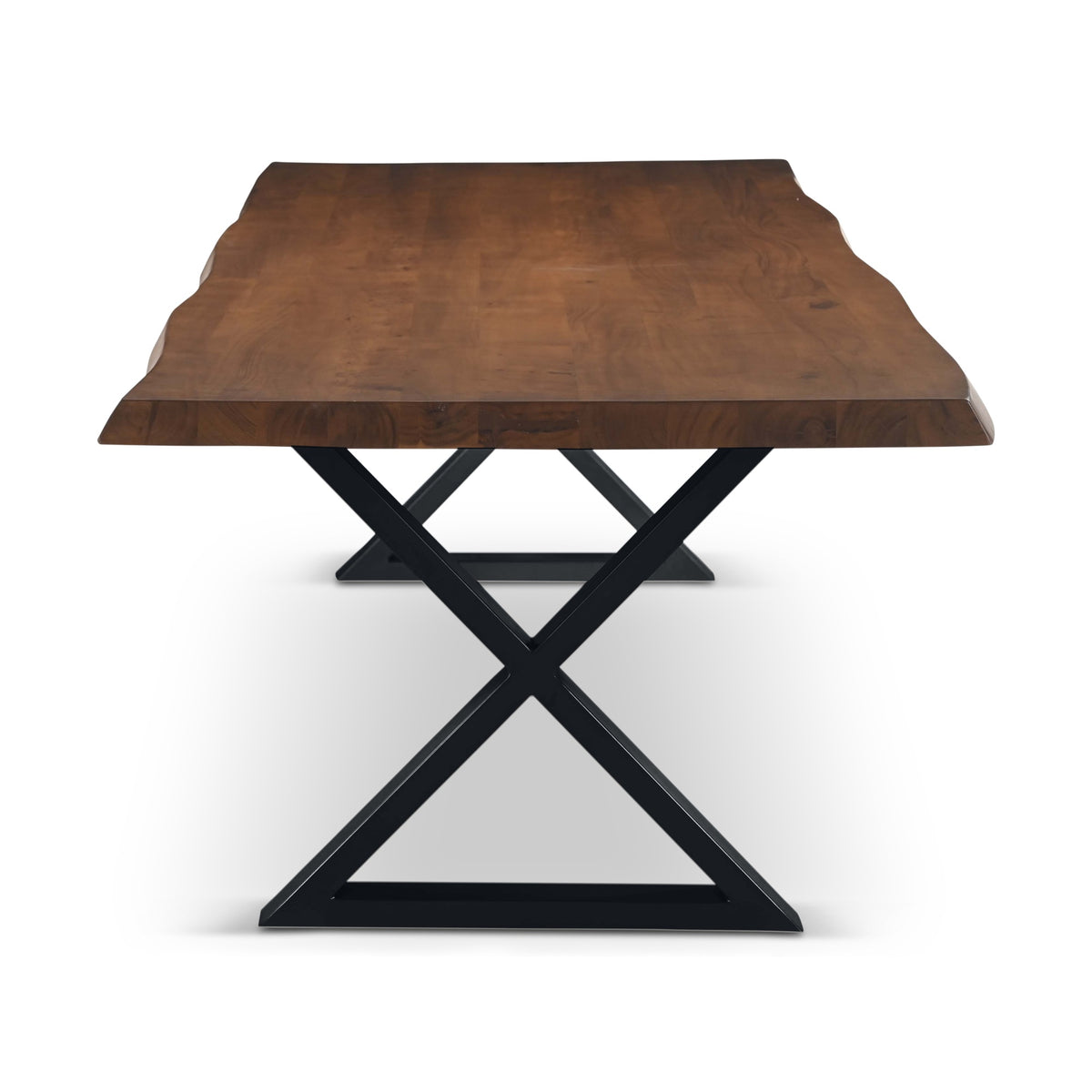 Brooks Dining Table X Base 40" x 116" Americano Top - Black Base by Urbia - detail 3