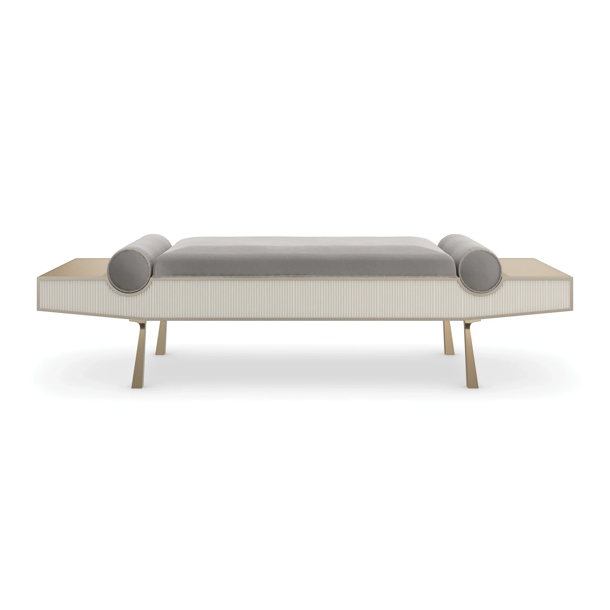 Roll Play Almond Milk Bench 66.50" by Caracole