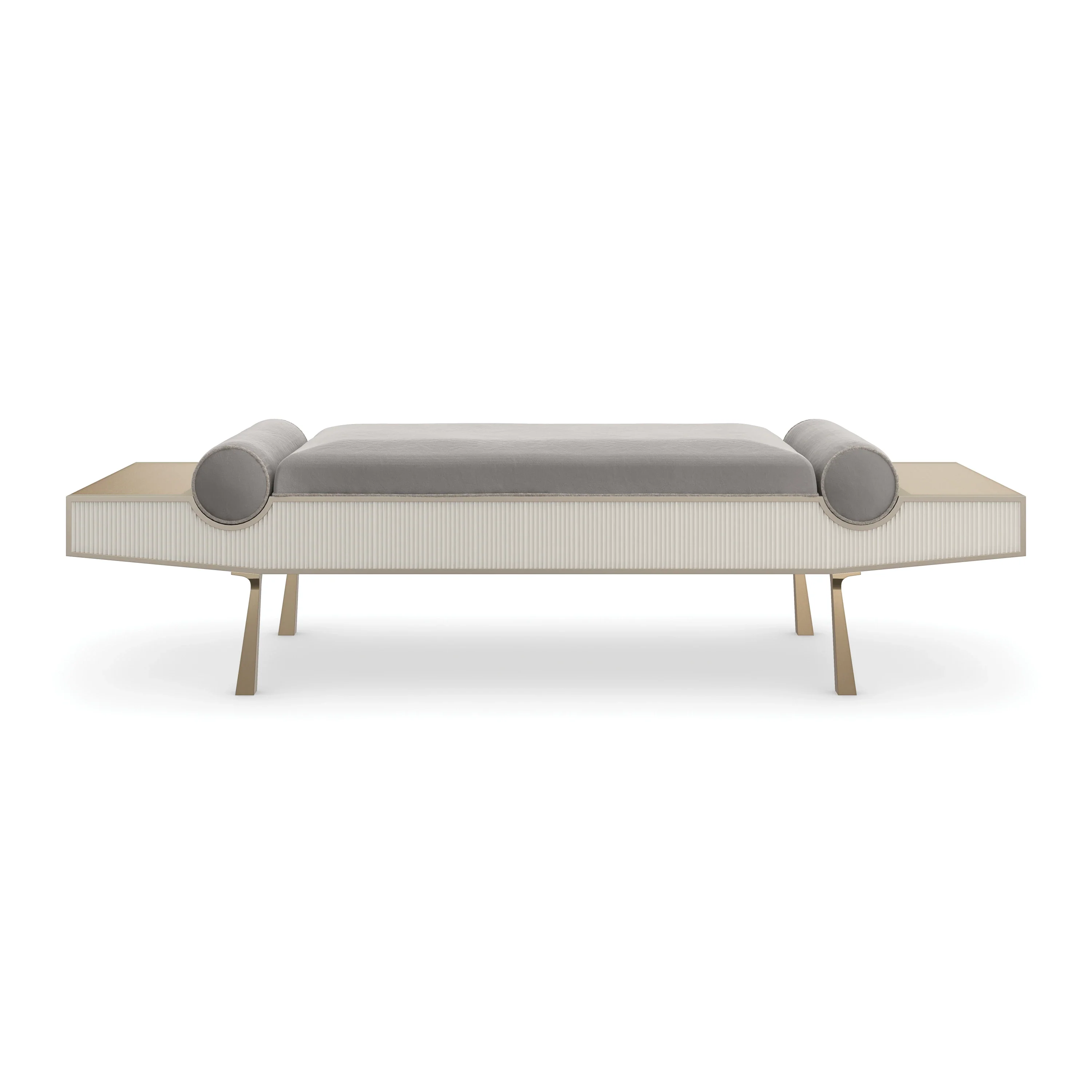 Roll Play Almond Milk Bench 66.50" by Caracole