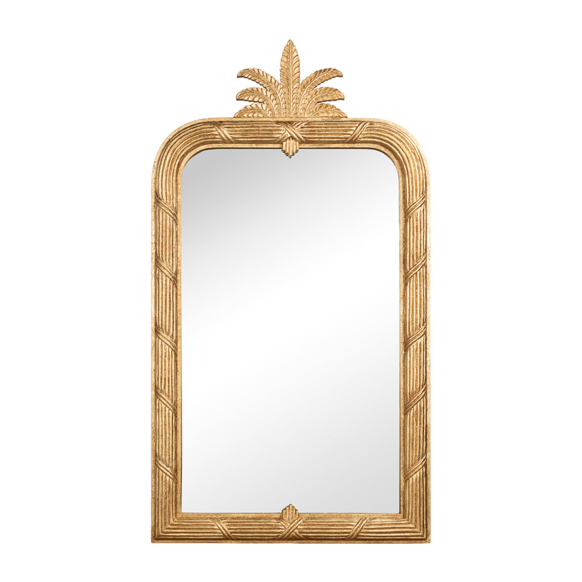 Gilded Pineapple Crest Mirror by Sarreid Ltd
