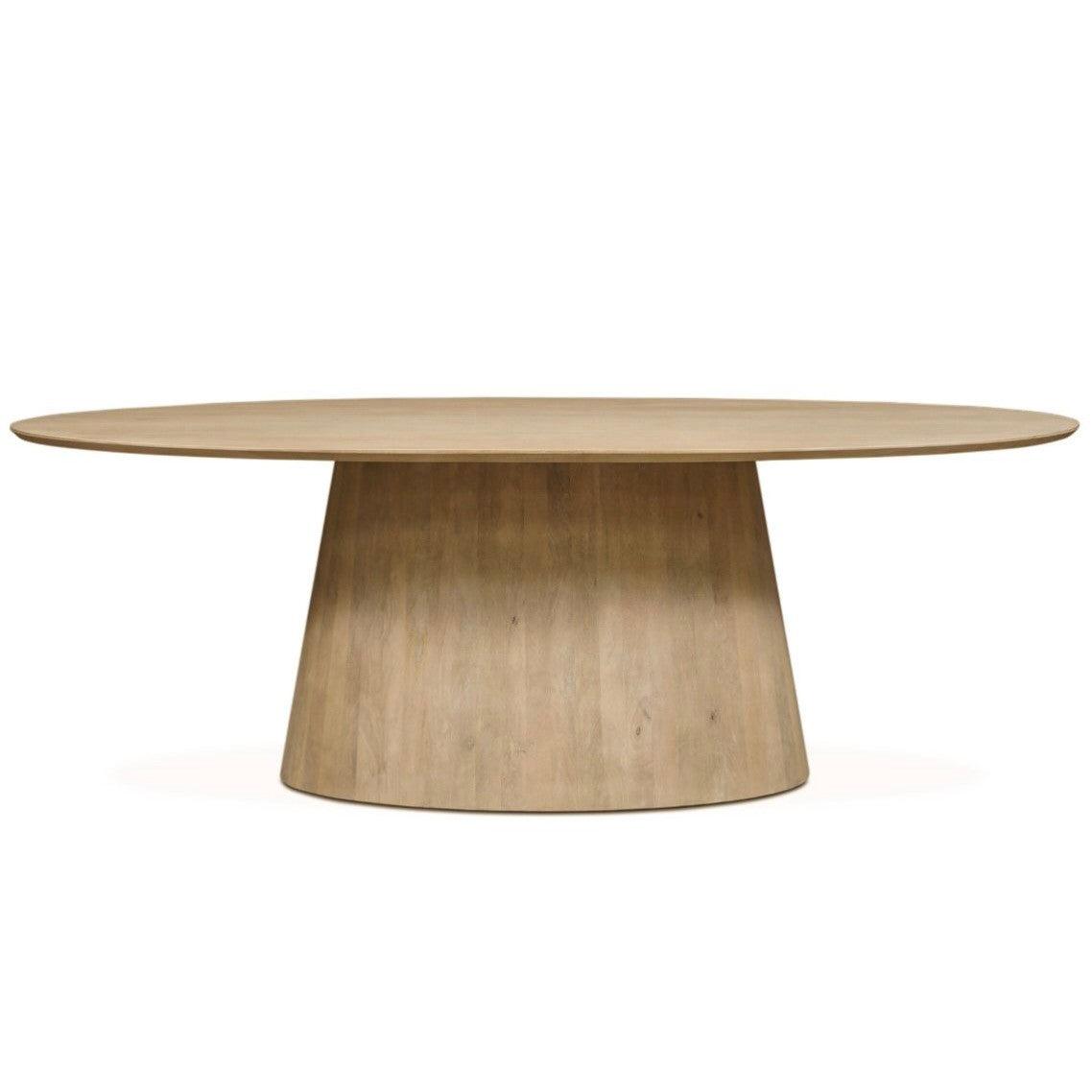 Casablanca 86" Oval Dining Table in Natural White