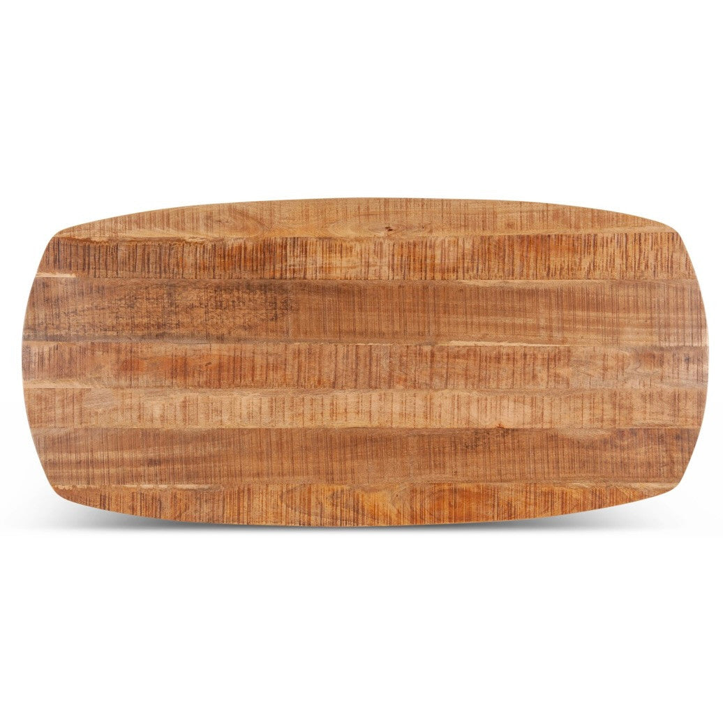 Rapallo Mango Wood and Iron Dining Table Natural 82"