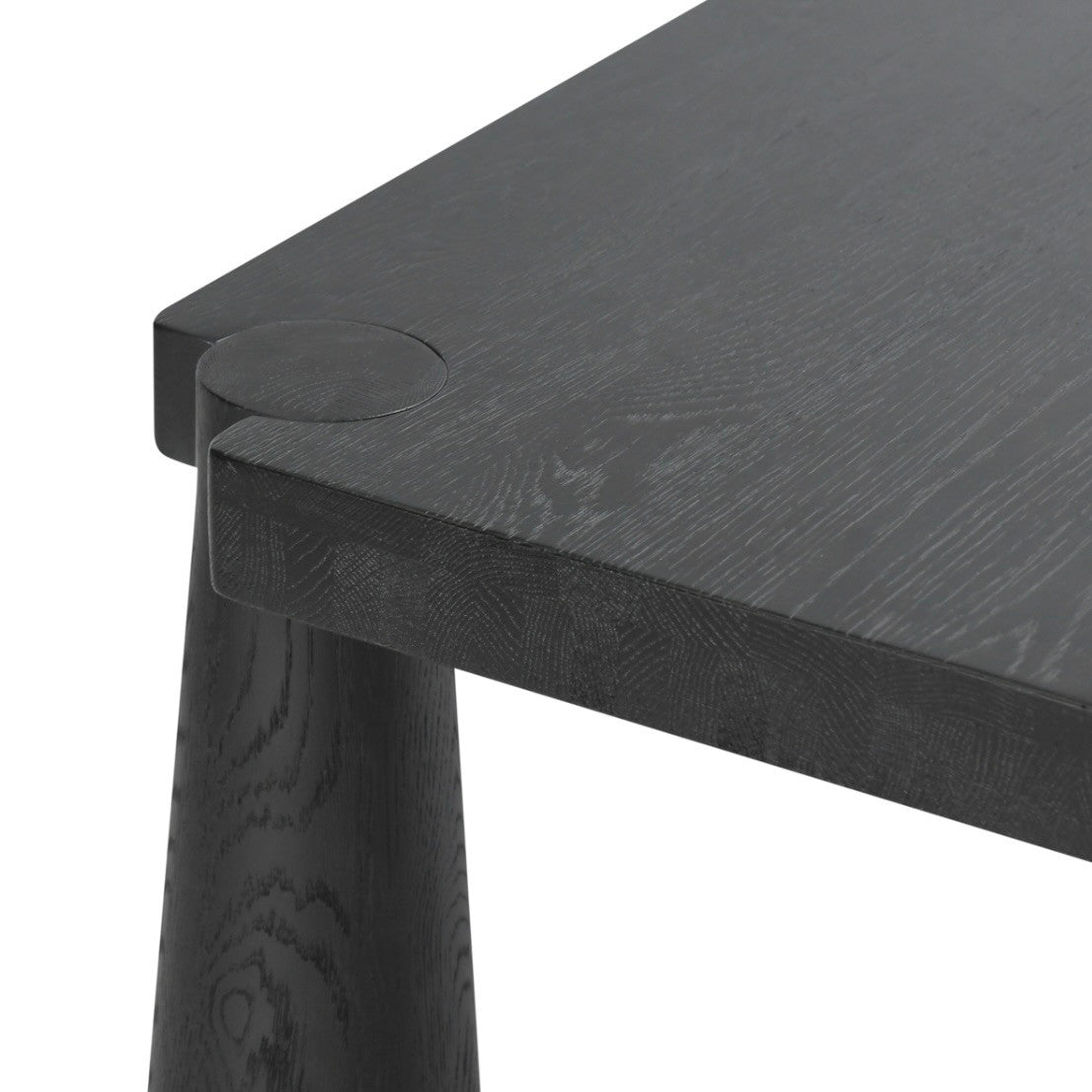 Austin Oak Wood Dining Table 102" in Ink Black