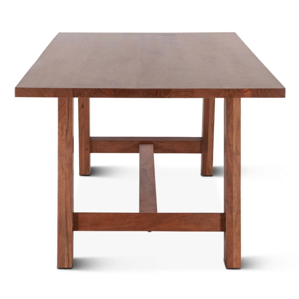 Savannah 94" Acacia Wood Dining Table Cinnamon Brown