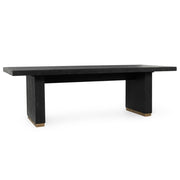 Lynx Reclaimed Wood Dining Table 94" in Carbon Black