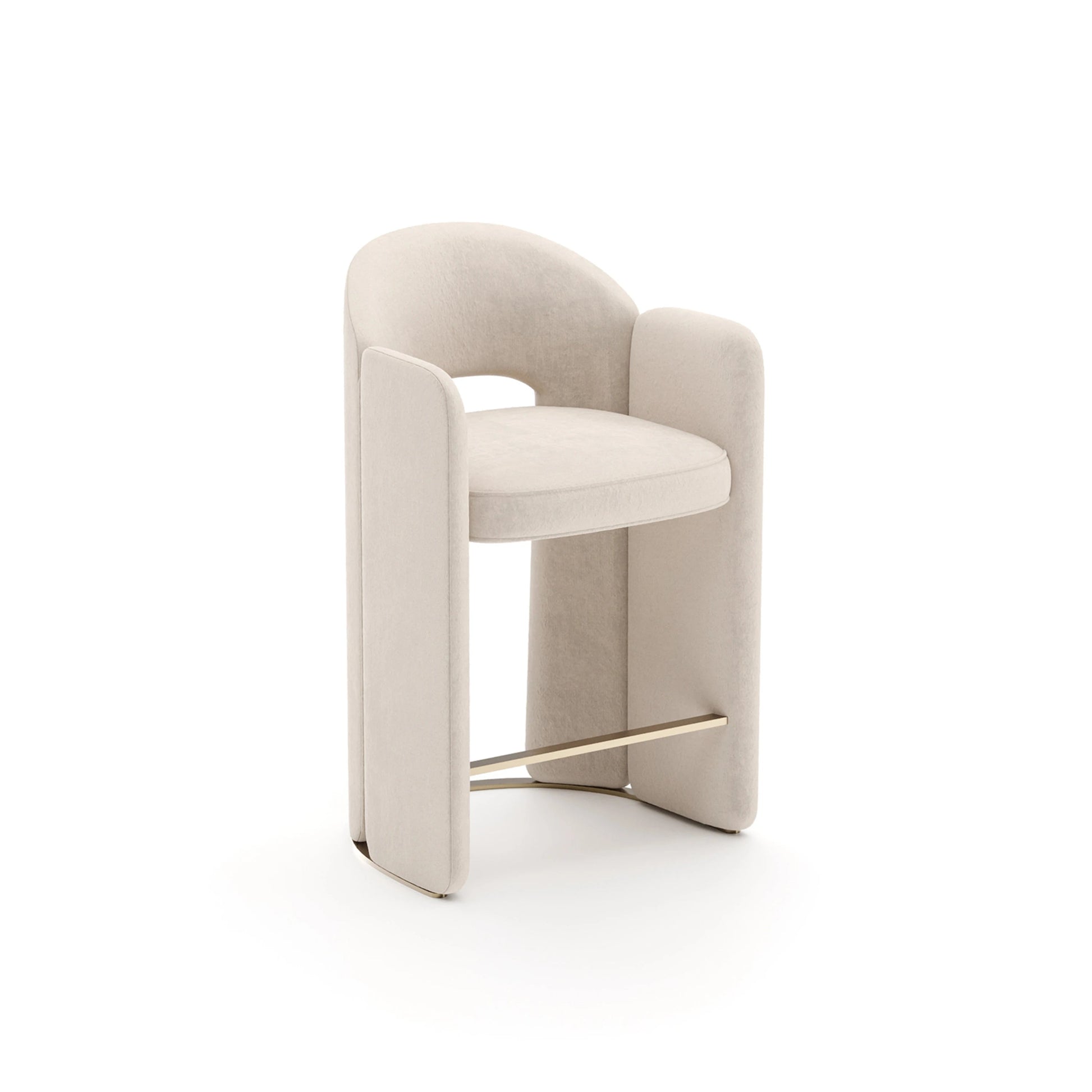 Overlap Counter Stool Ivory Whisper of Gold 23.50" by Caracole - view 3