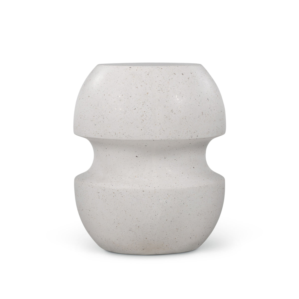 Cyrus Indoor/Outdoor Concrete End Table Ivory Terrazzo by Urbia - product view