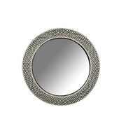 Uma Bone Inlay Round Mirror 46" by Furniture Classics at ZIN Home