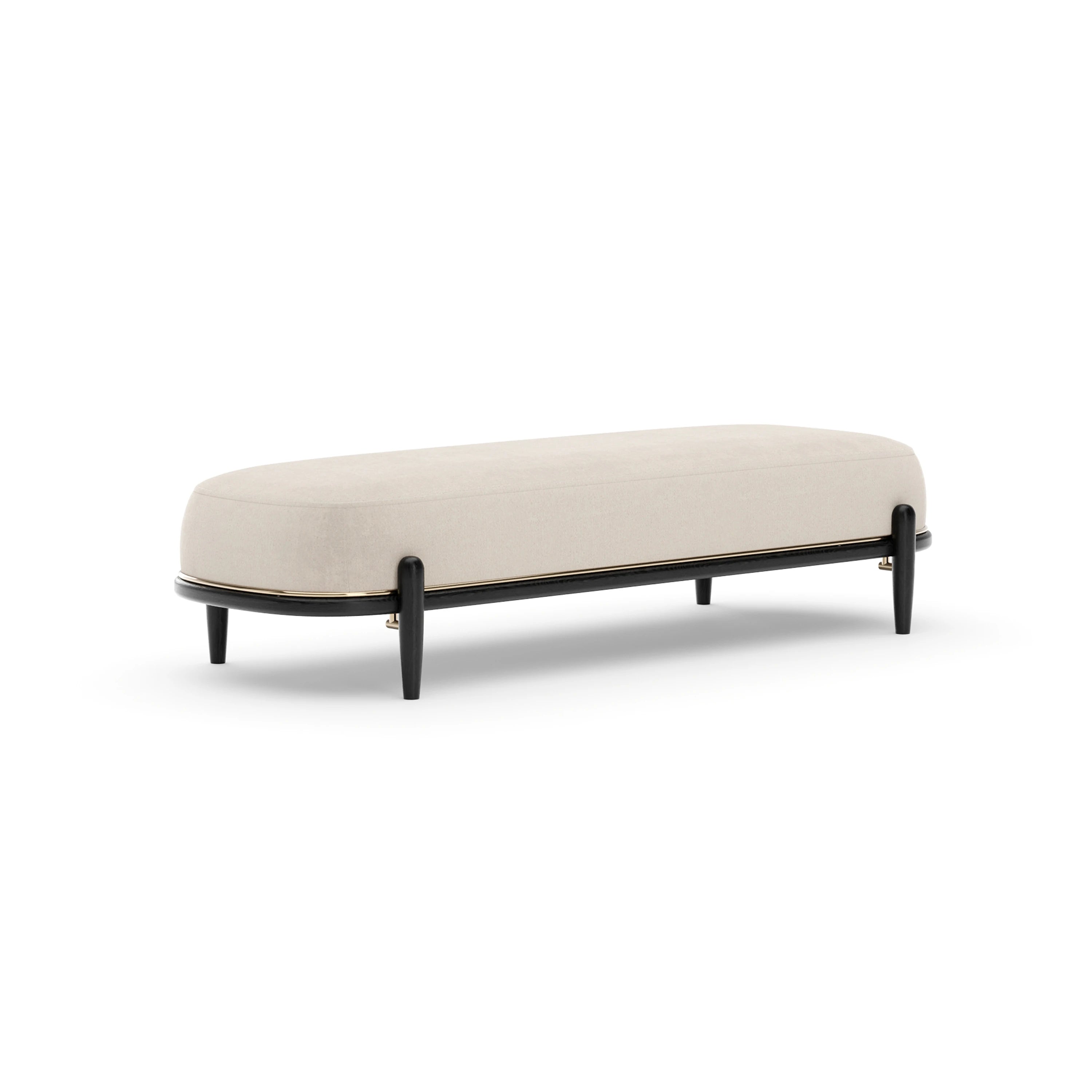 Madera Bed Bench - Ecru 62.25" by Caracole - view 2