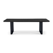 Brooks Dining Table U Base 40" x 92" Ebonized Top - Black Base by Urbia - product view