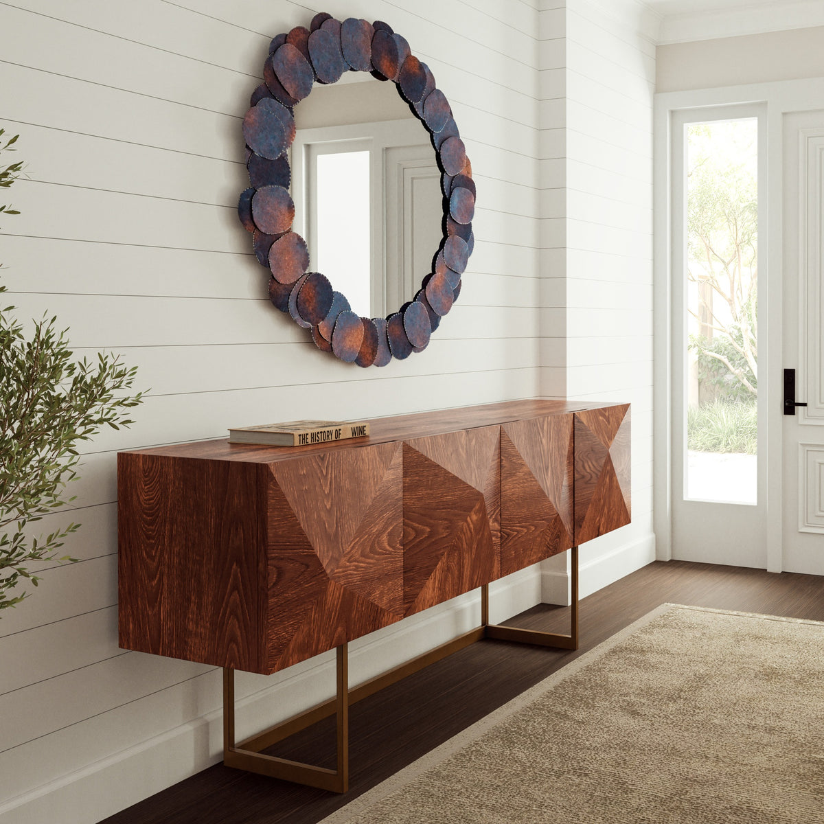 Elements Suri Mirror 43"Dia. - Cobalt by Urbia - detail 6