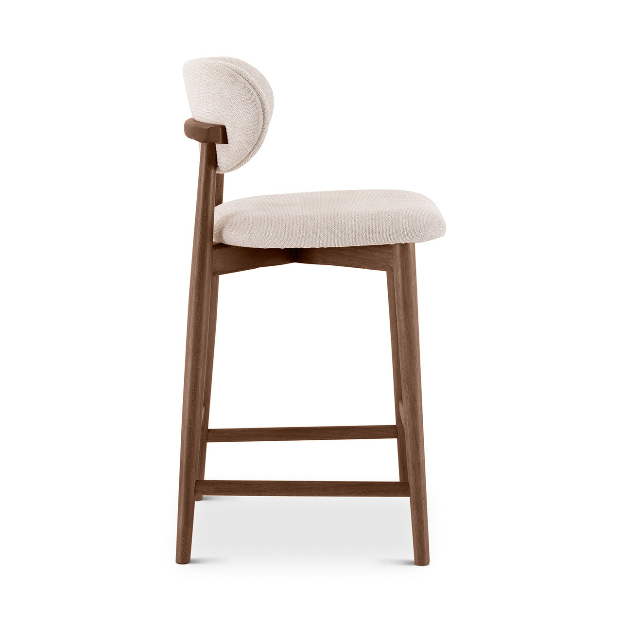 Lucia Counter Stool - Harvest Natural Seat - Nogal Frame