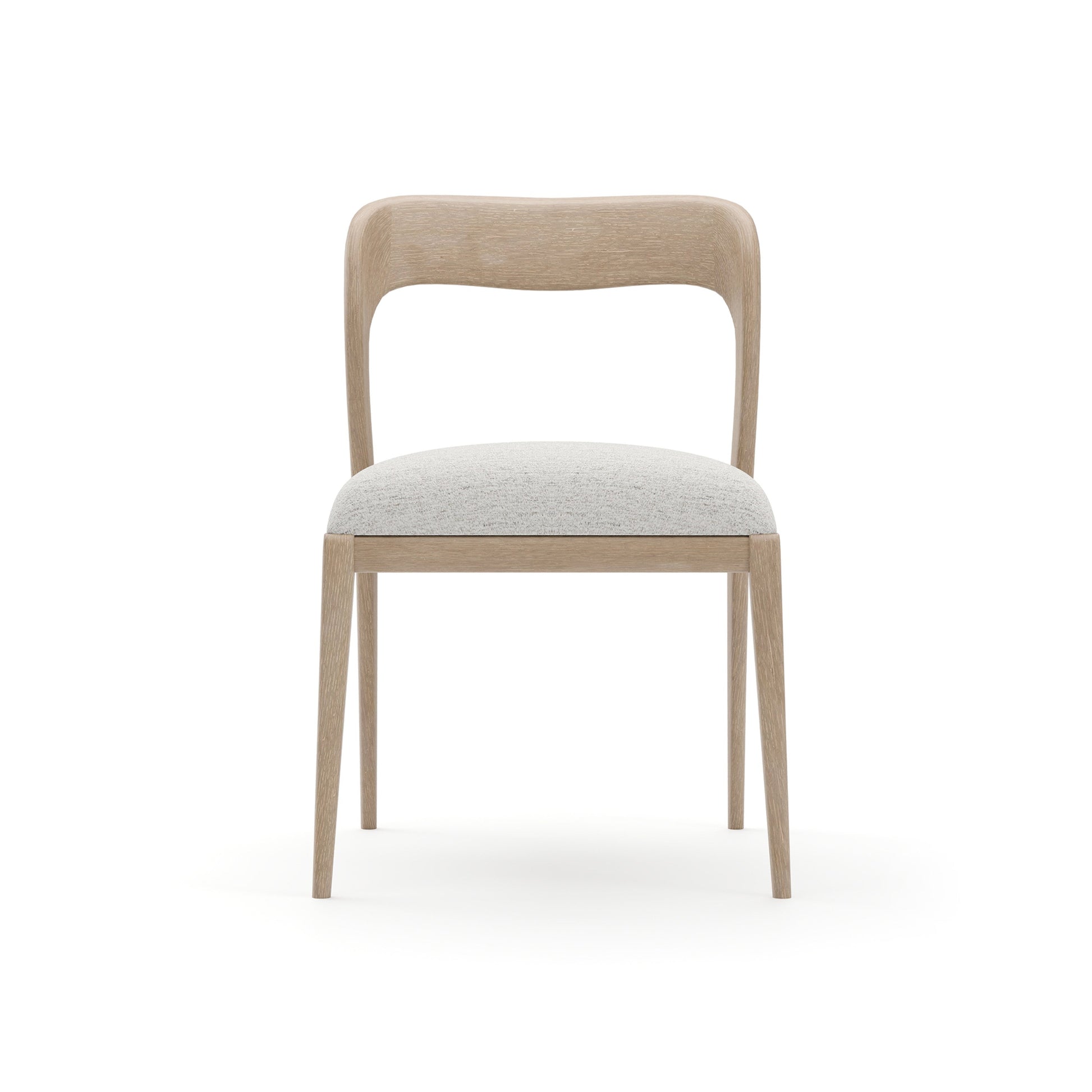 Rhythm Side Chair Ivory Sun Drenched Oak 21.50" by Caracole