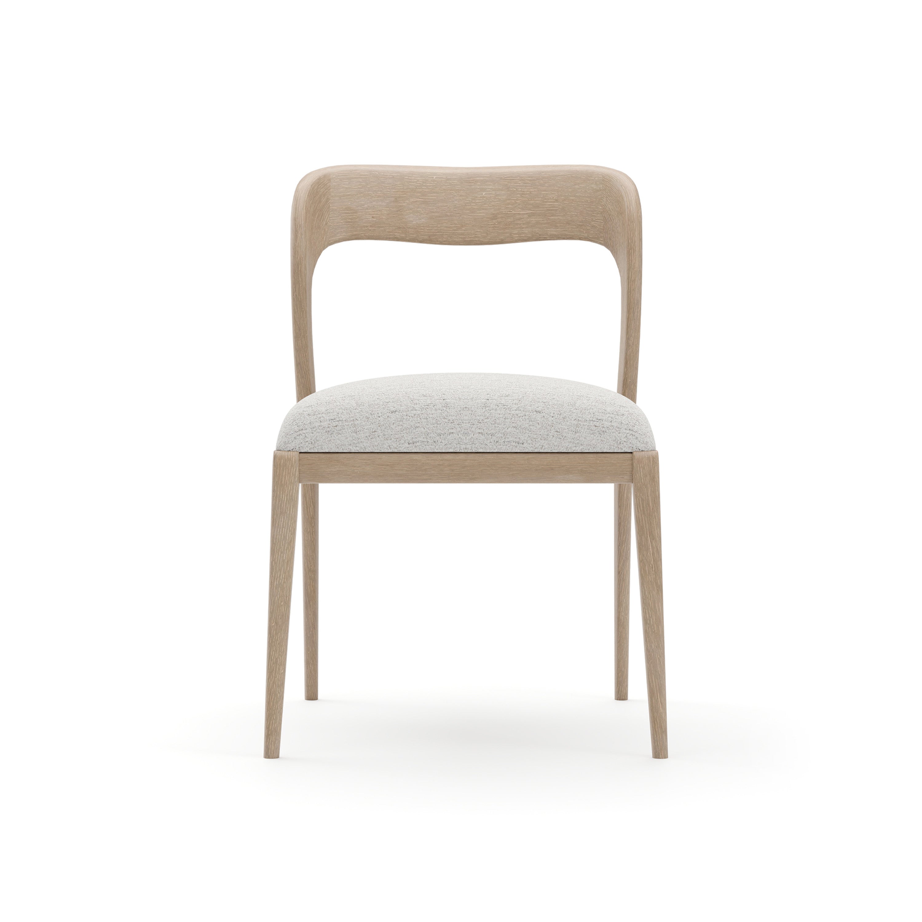 Rhythm Side Chair Ivory Sun Drenched Oak 21.50" by Caracole