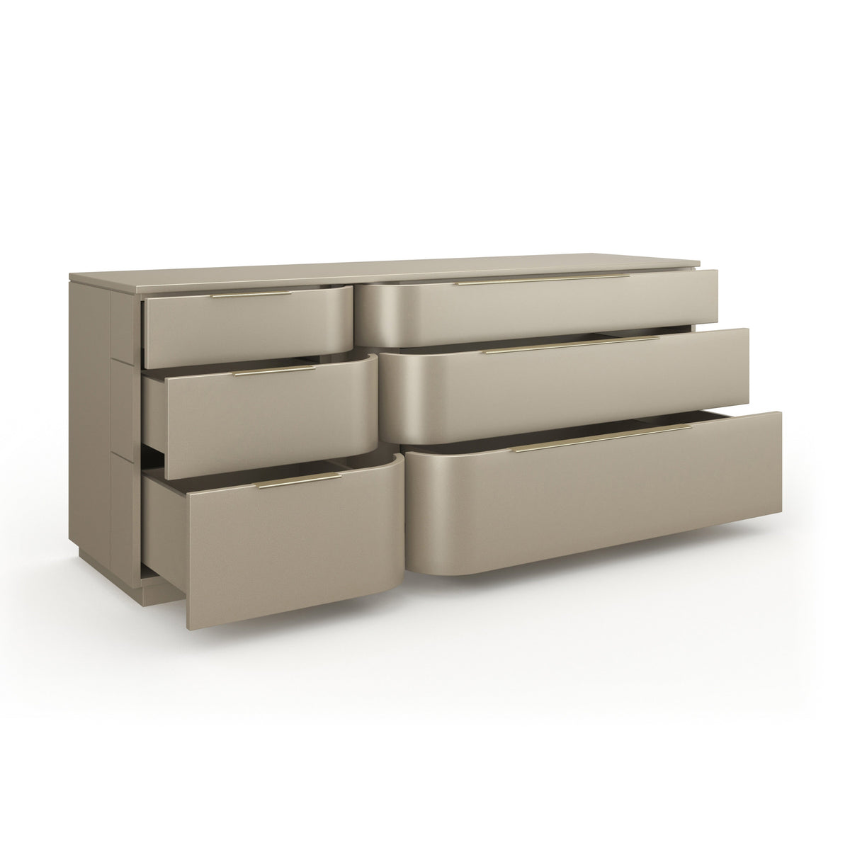 Oblique Dresser Brushed Whisper of Gold 72" by Caracole - view 5