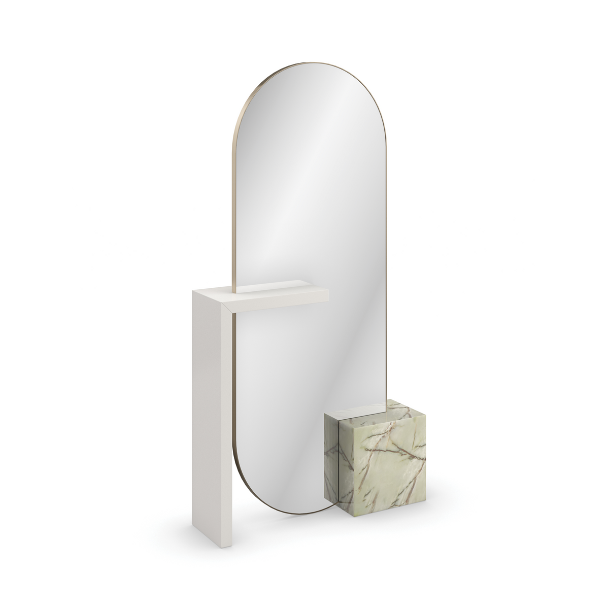 Monaco Almond Milk Mirror 30" by Caracole - view 4