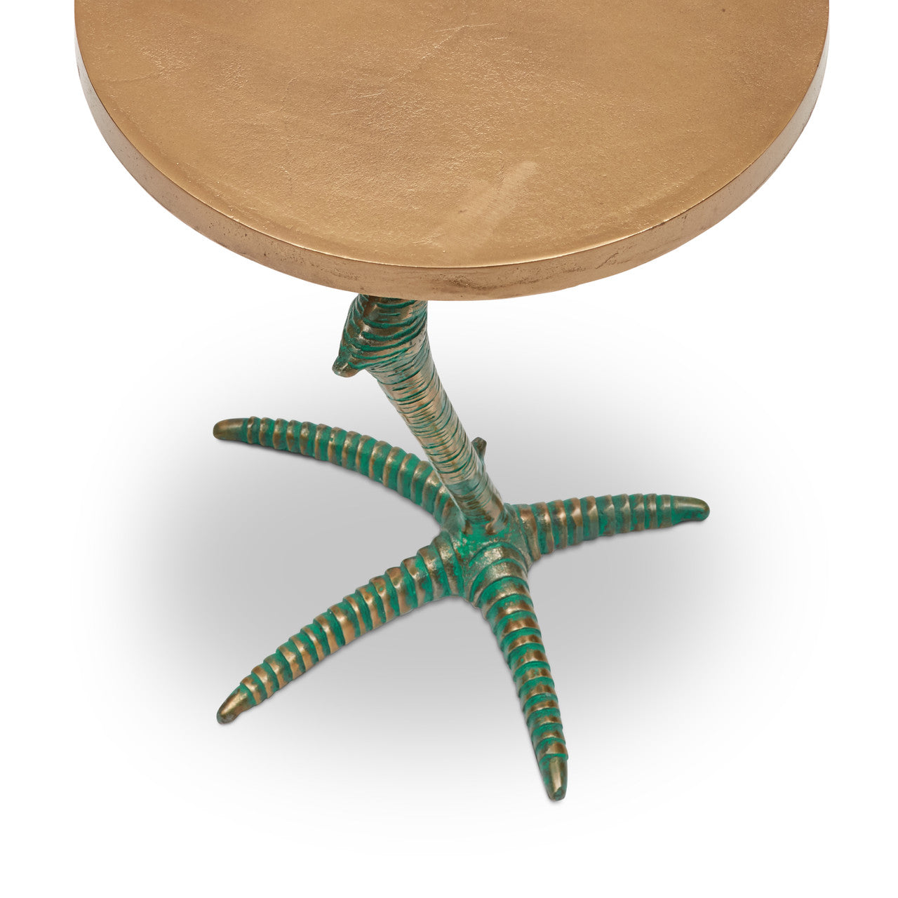 Elements - Pavo End Table - Antique Brass