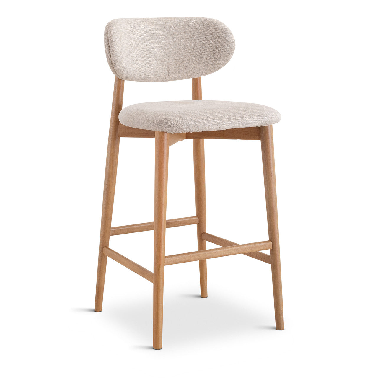 Lucia Bar Stool - Harvest Natural Seat - Domasco Frame
