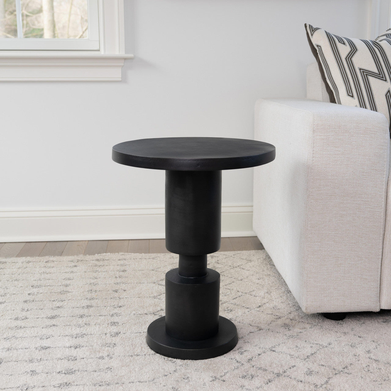 Elements - Liam - End Table - Antique Zinc