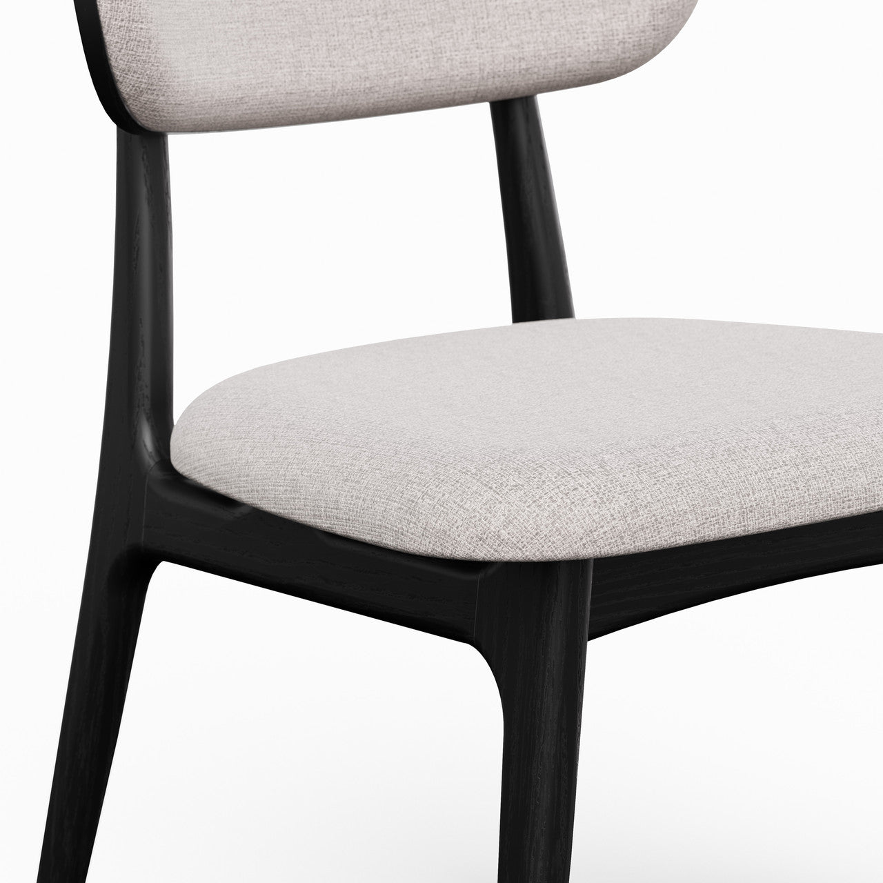 Modern Brazilian - Claudia Side Chair - Harvest Jute Upholstery - Ebano Frame
