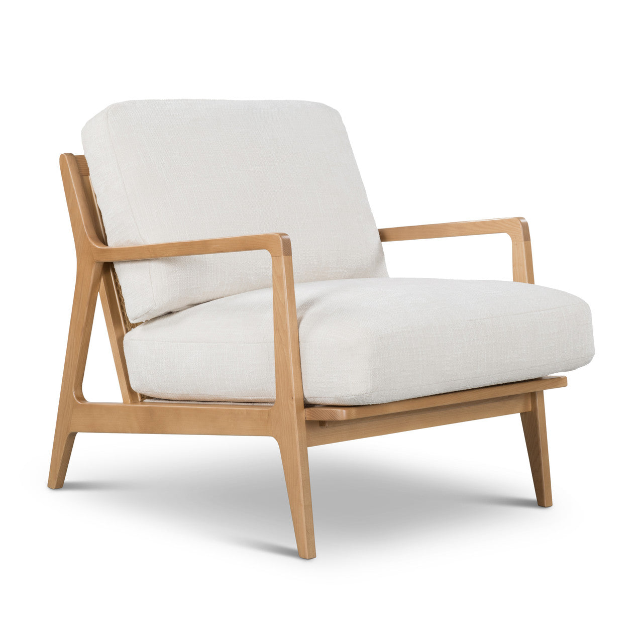 Metro - Carmelo Upholstered Accent Chair - Oak/Cream Upholstery