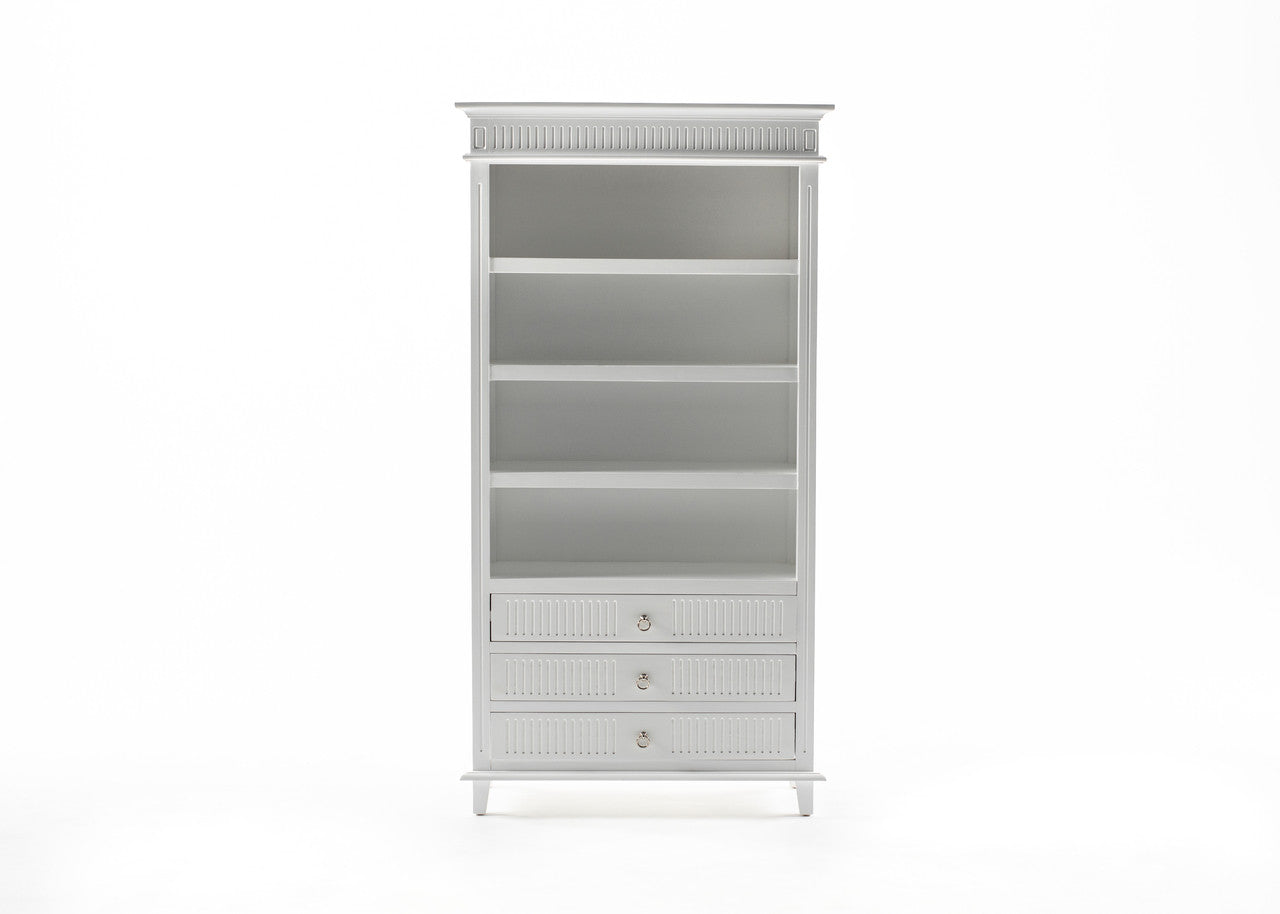 Scandi Coastal Bookcase with 3 Drawers 39"