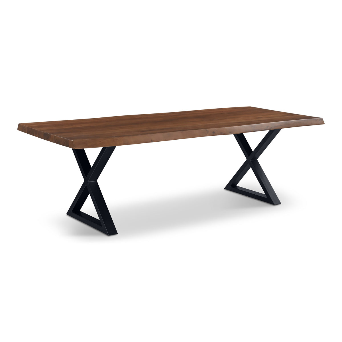 Brooks Dining Table X Base 40" x 92" Americano Top - Black Base by Urbia - detail 2