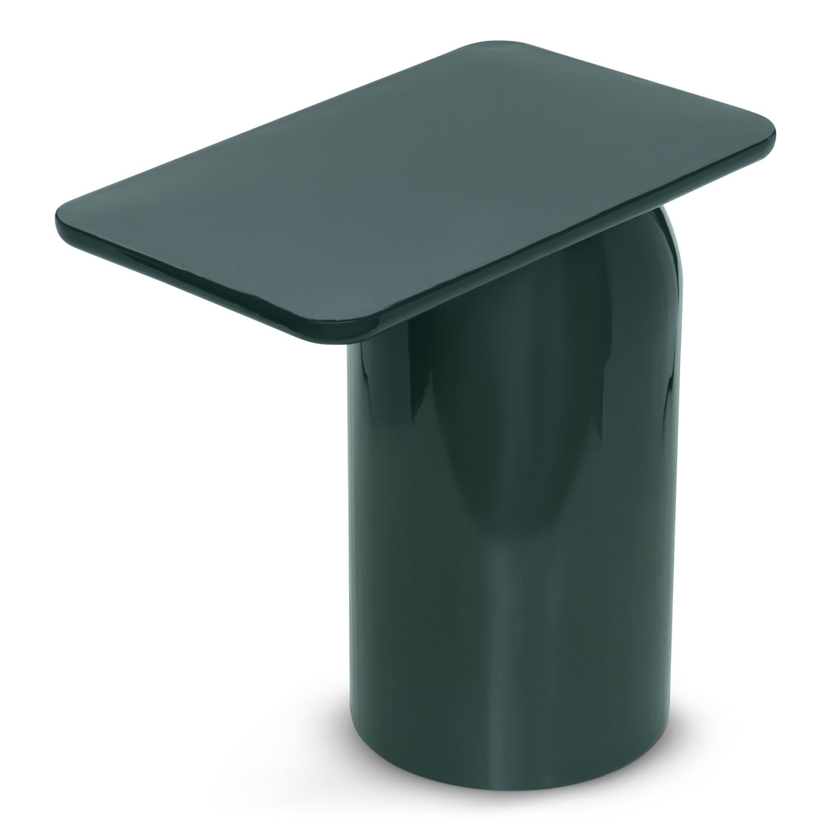 Alessia Enamel End Table Obsidian Green by Urbia - product view