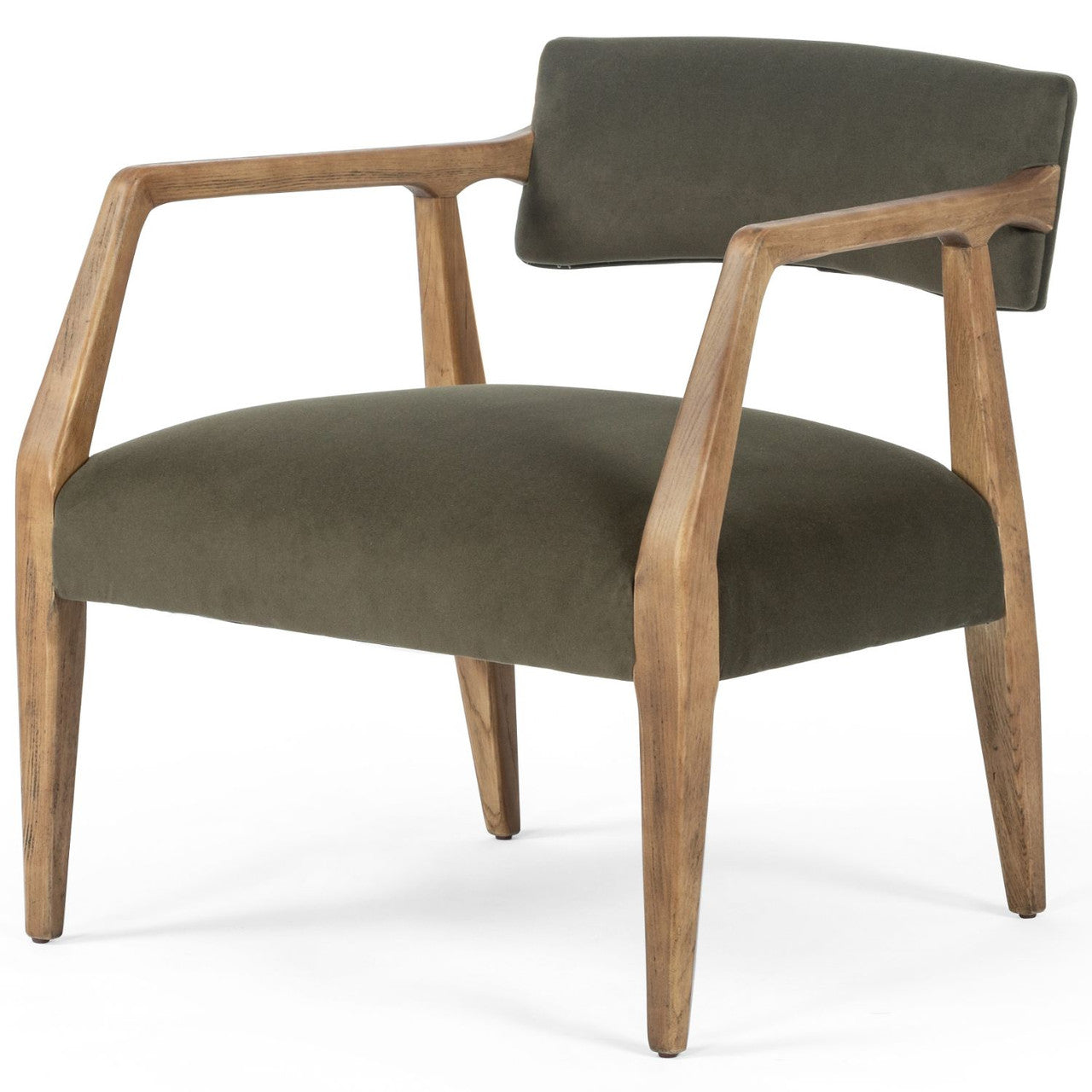 Tyler Modern Velvet Loden Armchair