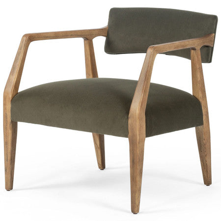 Tyler Modern Velvet Loden Arm Chair