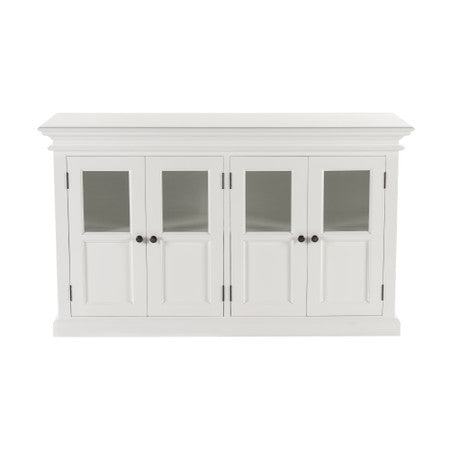 French Coastal Buffet with 4 Glass Doors 57"