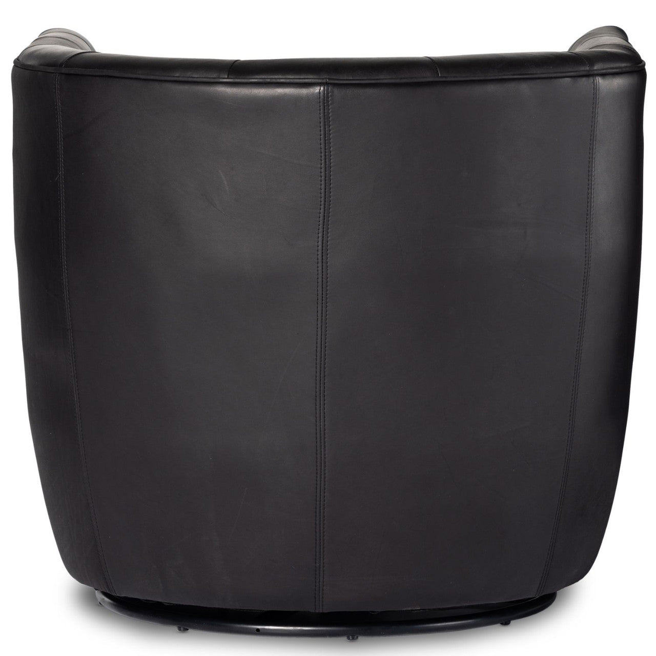 Hanover Heirloom Black Leather Swivel Chair