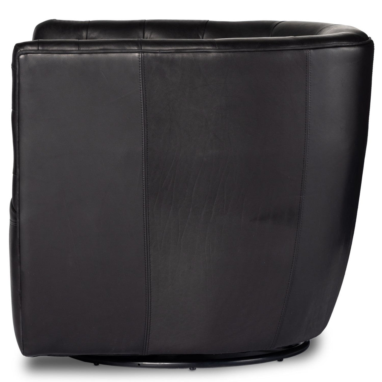 Hanover Heirloom Black Leather Swivel Chair