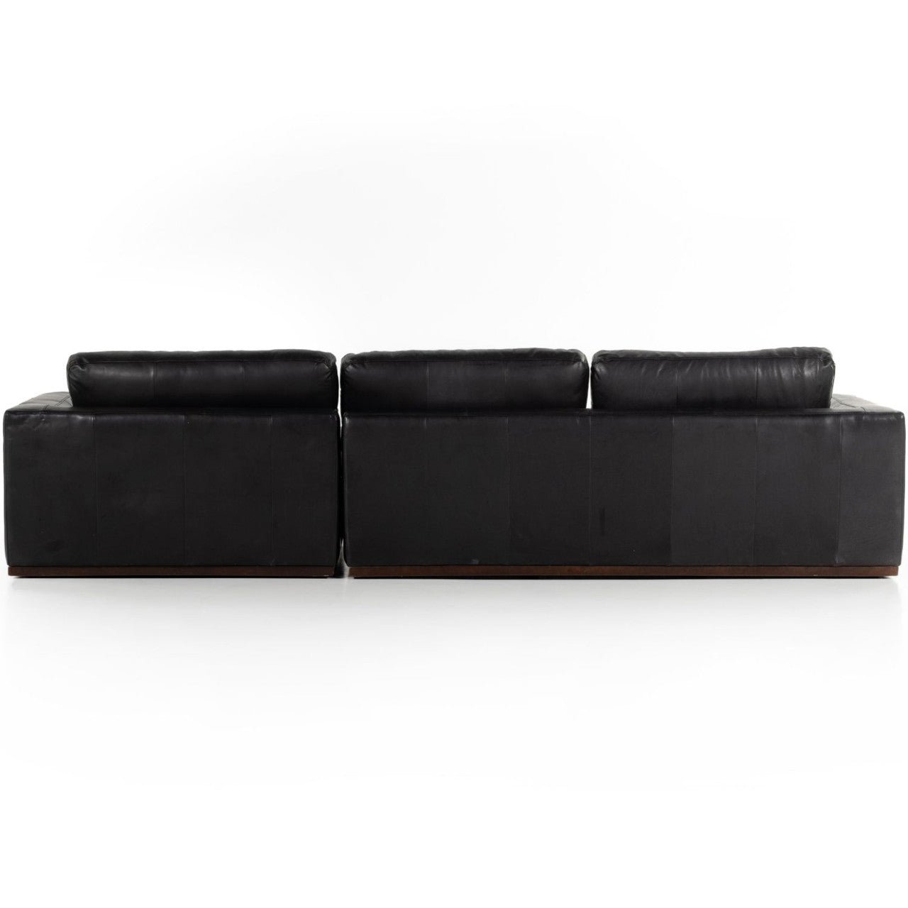 Colt 2 Piece Heirloom Black Leather Sectional RAF Chaise