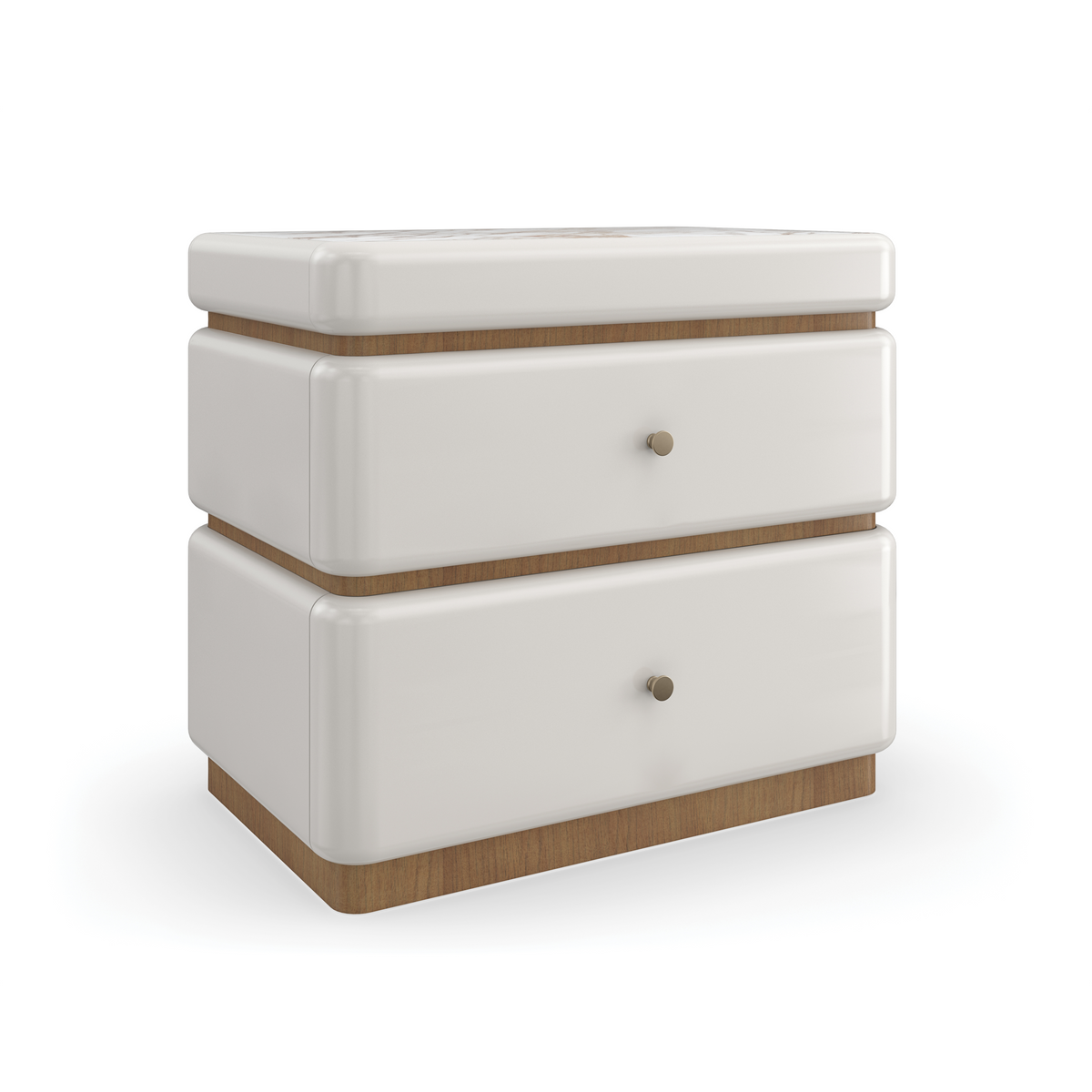 Milos Nightstand Almond Milk 28" by Caracole - view 4