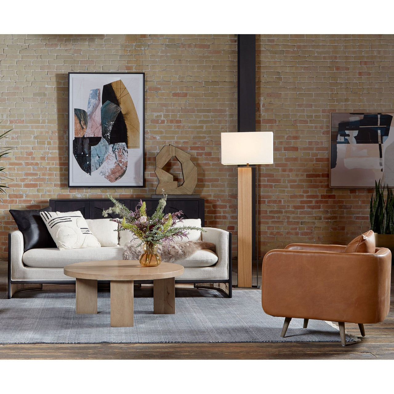 Mesa Light Brushed Round Coffee Table