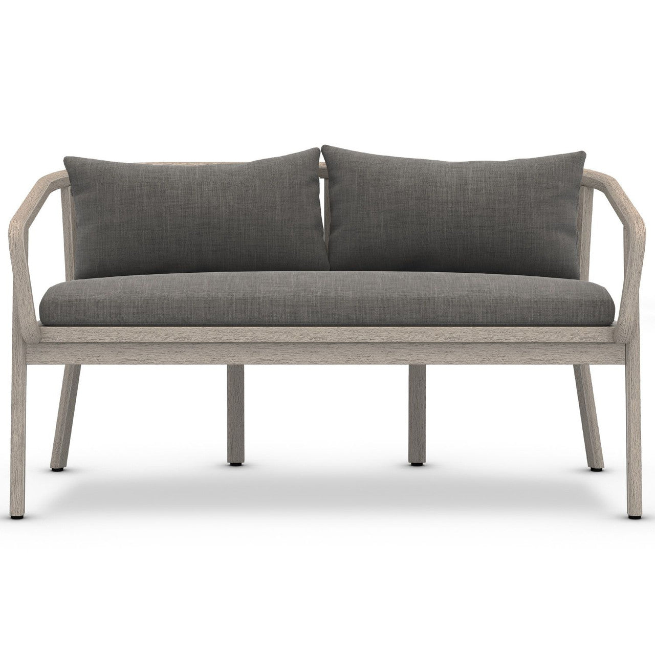 Tate Grey Teak Outdoor Bench