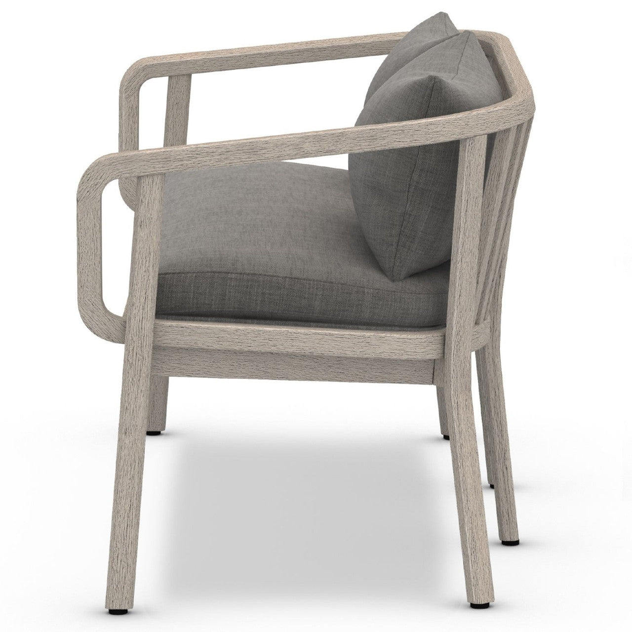 Tate Grey Teak Outdoor Bench