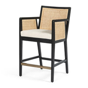 Antonia Cane Brushed Ebony Counter Stool
