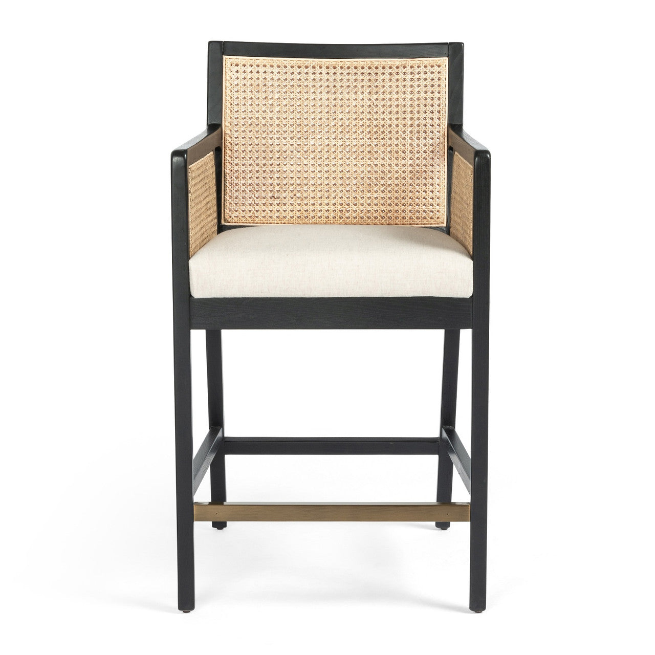 Antonia Cane Brushed Ebony Counter Stool